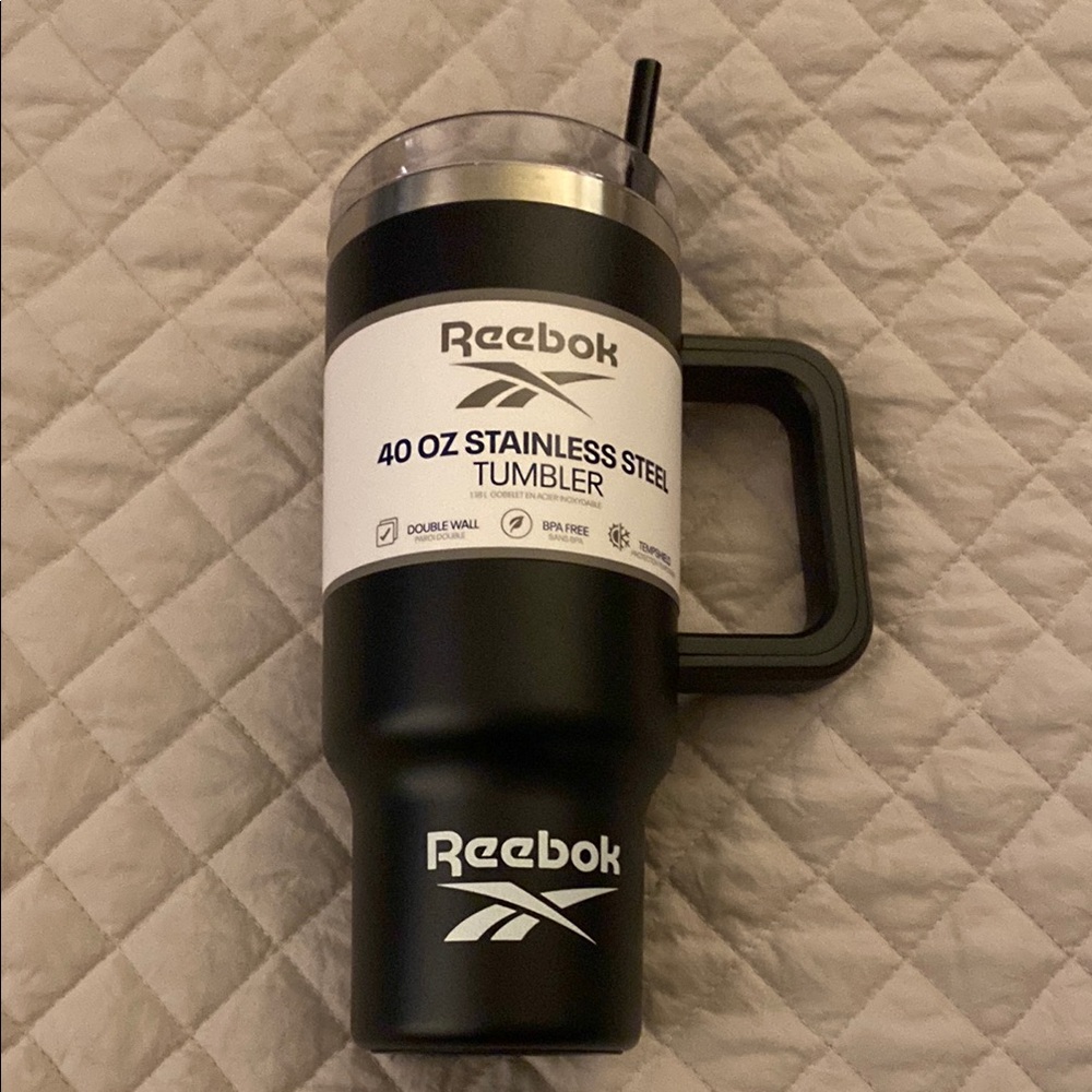 Reebok Black Stainless Steel Tumbler